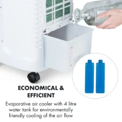 OneConcept Coolster 4-in-1 Klimagerät - Luftkühler, Ventilator, Ionisator Und Luftbefeuchter , 320 M³/h Luftstrom , Zuschaltbarer Oszillation , Abschalt-Timer Bis 9 H , Touch-Bedienung , Weiß -Unold Store a2a06d5f38752bc7711ece3456d4d837