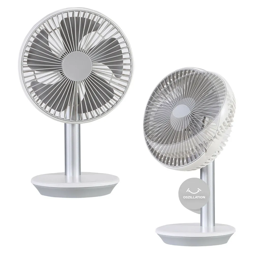 AREBOS USB-Tischventilator Mit Timer, Wiederaufladbarer 2500 MAh – Akku, 45° Neigbar, Ventilator Mit 3 Geschwindigkeitsstufen, Inkl. USB-Kabel 9 AREBOS USB-Tischventilator Mit Timer, Wiederaufladbarer 2500 MAh – Akku, 45° Neigbar, Ventilator Mit 3 Geschwindigkeitsstufen, Inkl. USB-Kabel – Bild 9