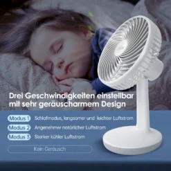 Akku Tischventilator Kompakt Mit Drei Gebläsestufen Und USB Ladeanschluss -Unold Store a2d90377358dda99ea6e0861cd3c66ed