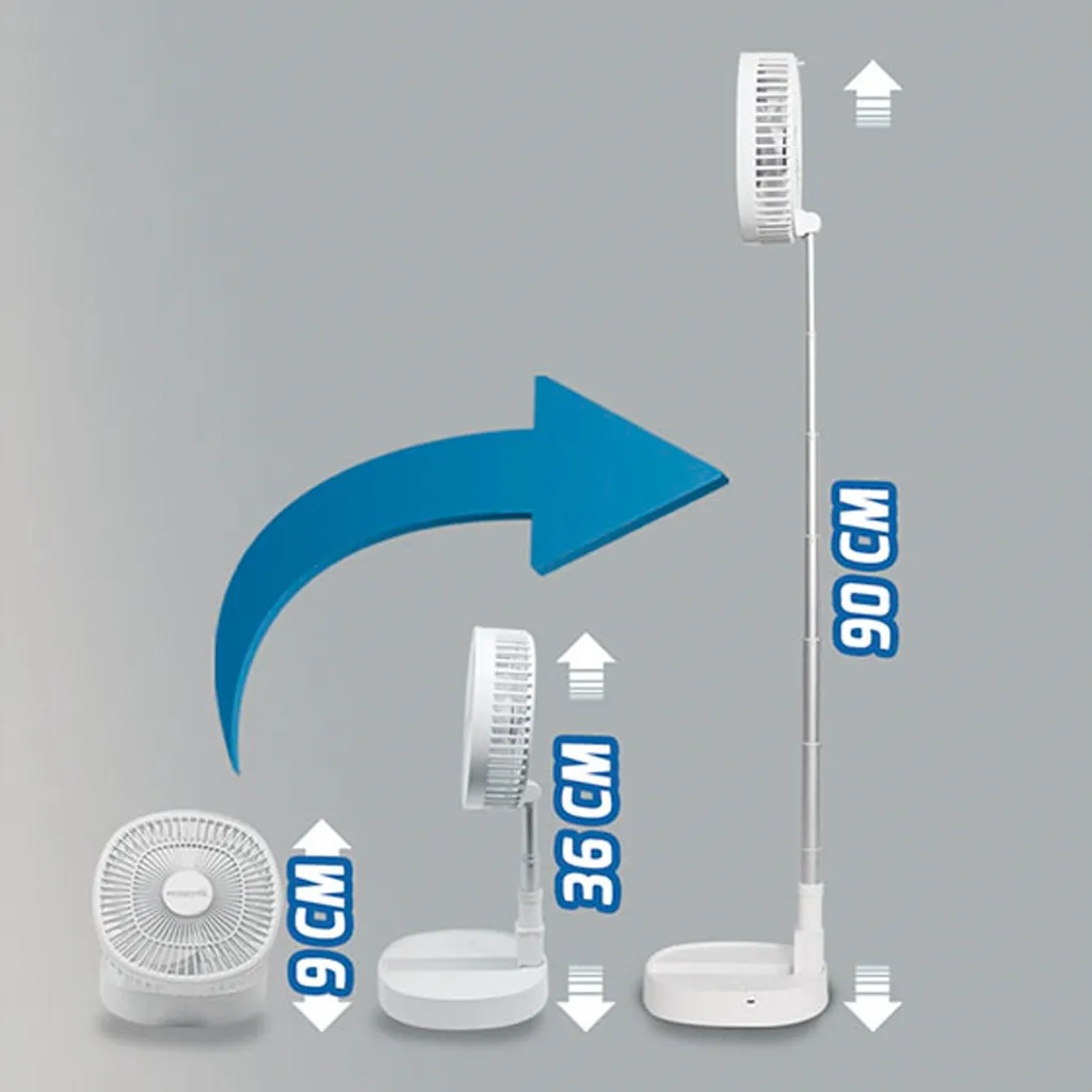 Starlyf® Foldable Fan – Wiederaufladbarer, Kabelloser Und Zusammenklappbarer Ventilator, Akkubetrieb Mit 3 Geschwindigkeiten, 2in1 - Tischventilator Und Standventilator – Aus Der TV Werbung 5 Starlyf® Foldable Fan – Wiederaufladbarer, Kabelloser Und Zusammenklappbarer Ventilator, Akkubetrieb Mit 3 Geschwindigkeiten, 2in1 - Tischventilator Und Standventilator – Aus Der TV Werbung – Bild 5