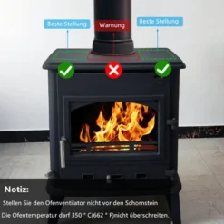 Kaminventilator Ofenventilator Kaminofen Ventilator Ohne Strom 7 Blatt Heizlüfter Ventilator Fan Stromloser Kaminofen (Grau) -Unold Store a7d5ec383afa172523b2d97a6e3a4f01