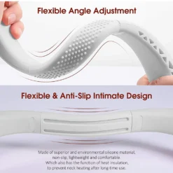 Tragbarer Halsventilator Klimaanlage, 360° Bladeless Kühlventilator Tragbar Nacken Klimaanlage Mit Kühlung Chip & LCD-Schirm, Wiederaufladbarer USB-Sportventilator Für Büro Turnhalle Strand -Unold Store b0da53baace8582c69d62eac23baf6e2