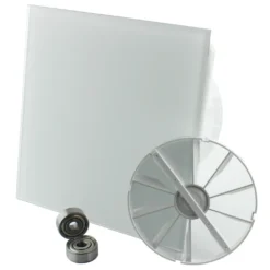 Badlüfter Lüfter Badventilator Wohnraumlüfter Kugellager Rückstauklappe Ø 125 Mm Standard Weiß Matt Gerade
