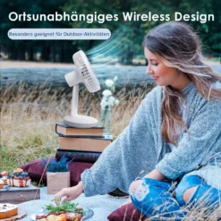 Akku Tischventilator Kompakt Mit Drei Gebläsestufen Und USB Ladeanschluss -Unold Store b4ed9bdfa8279146b34d114609d76b70