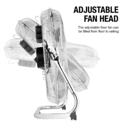 Pro Breeze 50 Cm Bodenventilator Aus Chrom, Ventilator Mit 3 Geschwindigkeitsstufen Und Verstellbaren Ventilatorkopf - Windmaschine Für Fitnessstudio Oder Werkstatt -Unold Store b74813239810529c8b1bc6b208c96bea