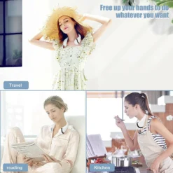 Hals Fan Halsventilator Leise USB Ventilator Hals Nackenventilator 4000mAh Hängender 3 Speed,Weiß 7 Hals Fan Halsventilator Leise USB Ventilator Hals Nackenventilator 4000mAh Hängender 3 Speed,Weiß -Unold Store bc1940f973e09305233ab0b8857c9e6e