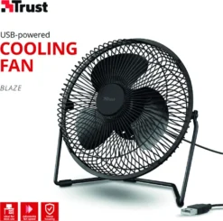 Trust Blaze USB-Kühllüfter, Einstellbare Geschwindigkeit, 120 Cm Kabel - Schwarz -Unold Store bfc810f0036361e118487ba623499121