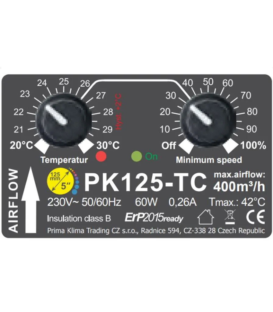 Prima Klima Temp-Control AC-Ventilator 400m³/h 125mm (PK125-TC) 3 Prima Klima Temp-Control AC-Ventilator 400m³/h 125mm (PK125-TC) – Bild 3