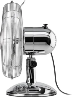 Goobay Retro Tischventilator Mit 3 Leistungsstufen, 40cm Durchmesser (12 Zoll) - Neigbar, Schwenkbar, Super Leise - Verchromt -Unold Store c6756aa7410552740c28eb8f285e264f
