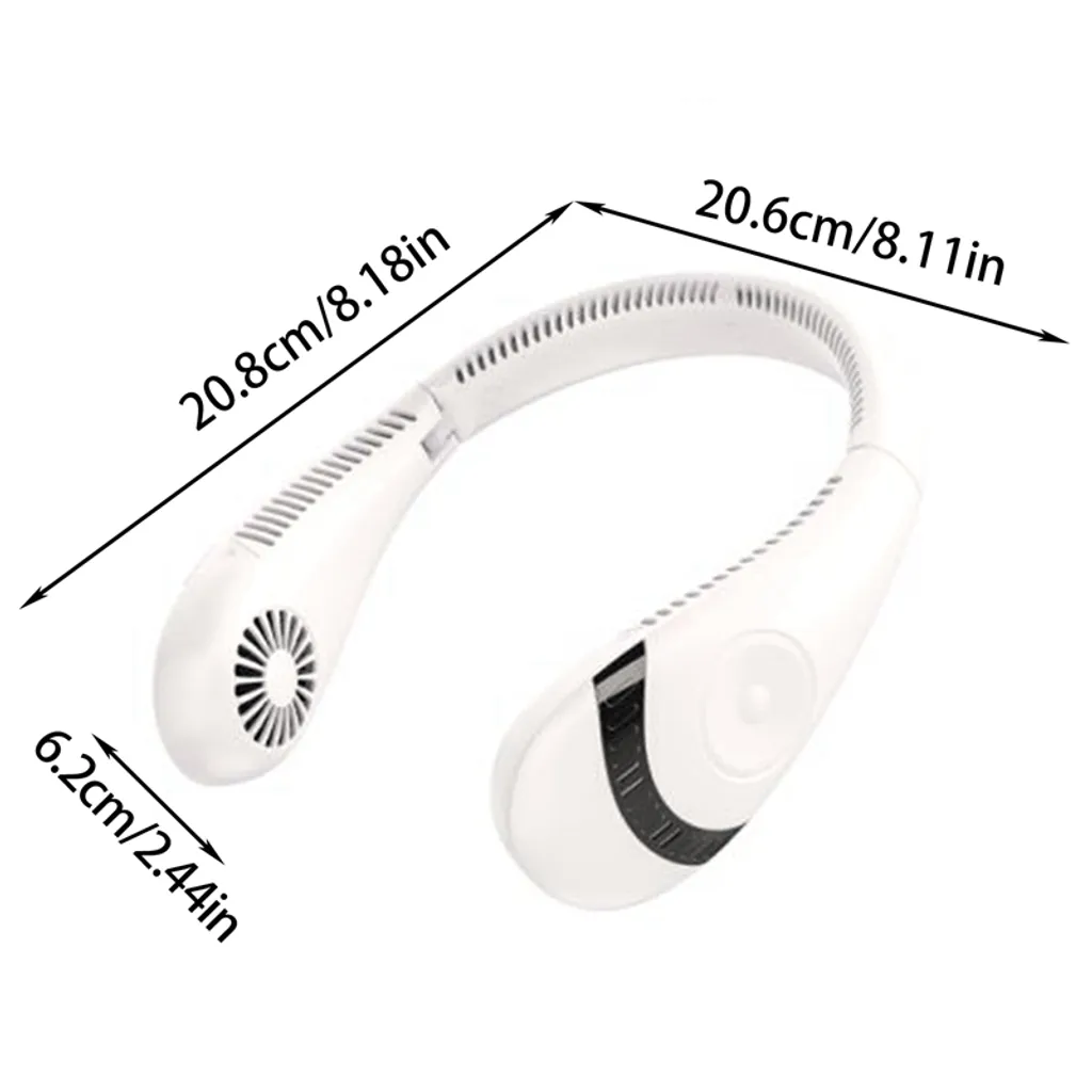 Hals Fan Halsventilator Leise USB Ventilator Hals Nackenventilator 4000mAh Hängender 3 Speed,Weiß 5 Hals Fan Halsventilator Leise USB Ventilator Hals Nackenventilator 4000mAh Hängender 3 Speed,Weiß – Bild 5