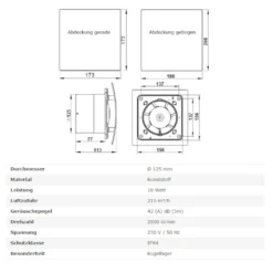 Badlüfter Lüfter Ventilator Deckenlüfter Badventilator Rückstauklappe Ø 125 Mm Zugschaltung Weiß -Unold Store d857e7b52ee67053538be7fbf9be85fa 1