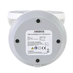 AREBOS USB-Tischventilator Mit Timer, Wiederaufladbarer 2500 MAh – Akku, 45° Neigbar, Ventilator Mit 3 Geschwindigkeitsstufen, Inkl. USB-Kabel 22 AREBOS USB-Tischventilator Mit Timer, Wiederaufladbarer 2500 MAh – Akku, 45° Neigbar, Ventilator Mit 3 Geschwindigkeitsstufen, Inkl. USB-Kabel -Unold Store d96a3081eda4153ad01f7569e9d3a3db
