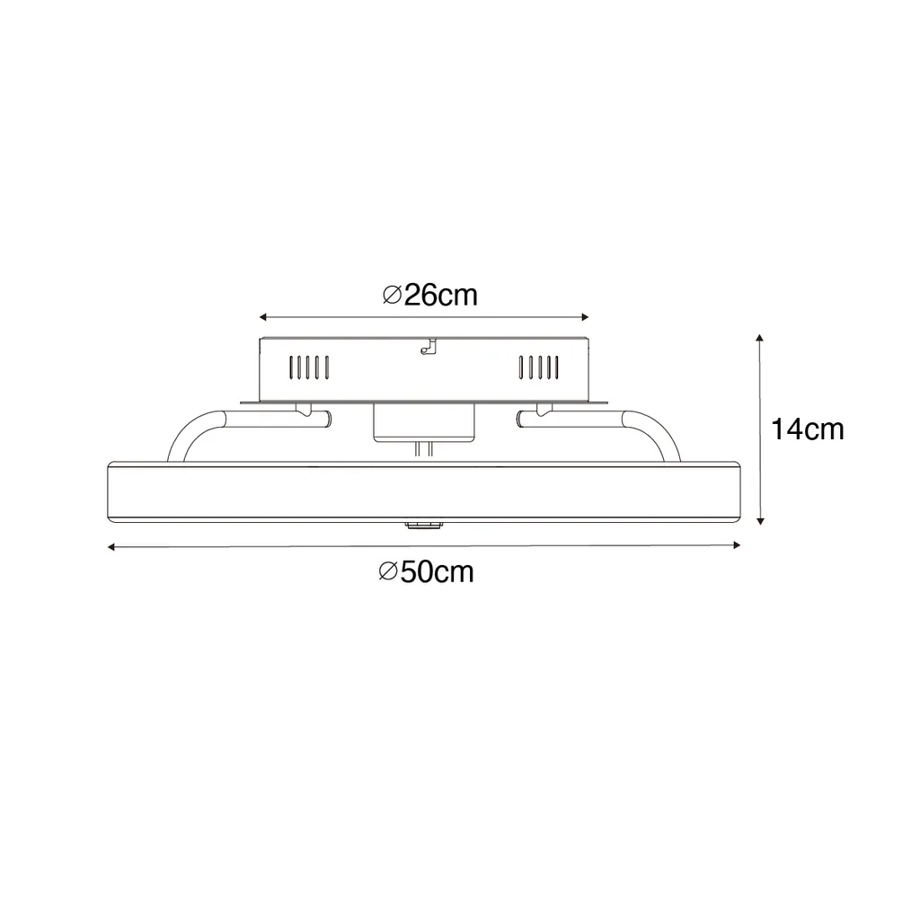 QAZQA - Modern Deckenventilator Mit Beleuchtung Messing Inkl. LED Mit Fernbedienung - Maddy Dimmer I Dimmbar I Wohnzimmer I Schlafzimmer - Stahl Rund - I (nicht Austauschbare) LED 2 QAZQA - Modern Deckenventilator Mit Beleuchtung Messing Inkl. LED Mit Fernbedienung - Maddy Dimmer I Dimmbar I Wohnzimmer I Schlafzimmer - Stahl Rund - I (nicht Austauschbare) LED – Bild 2