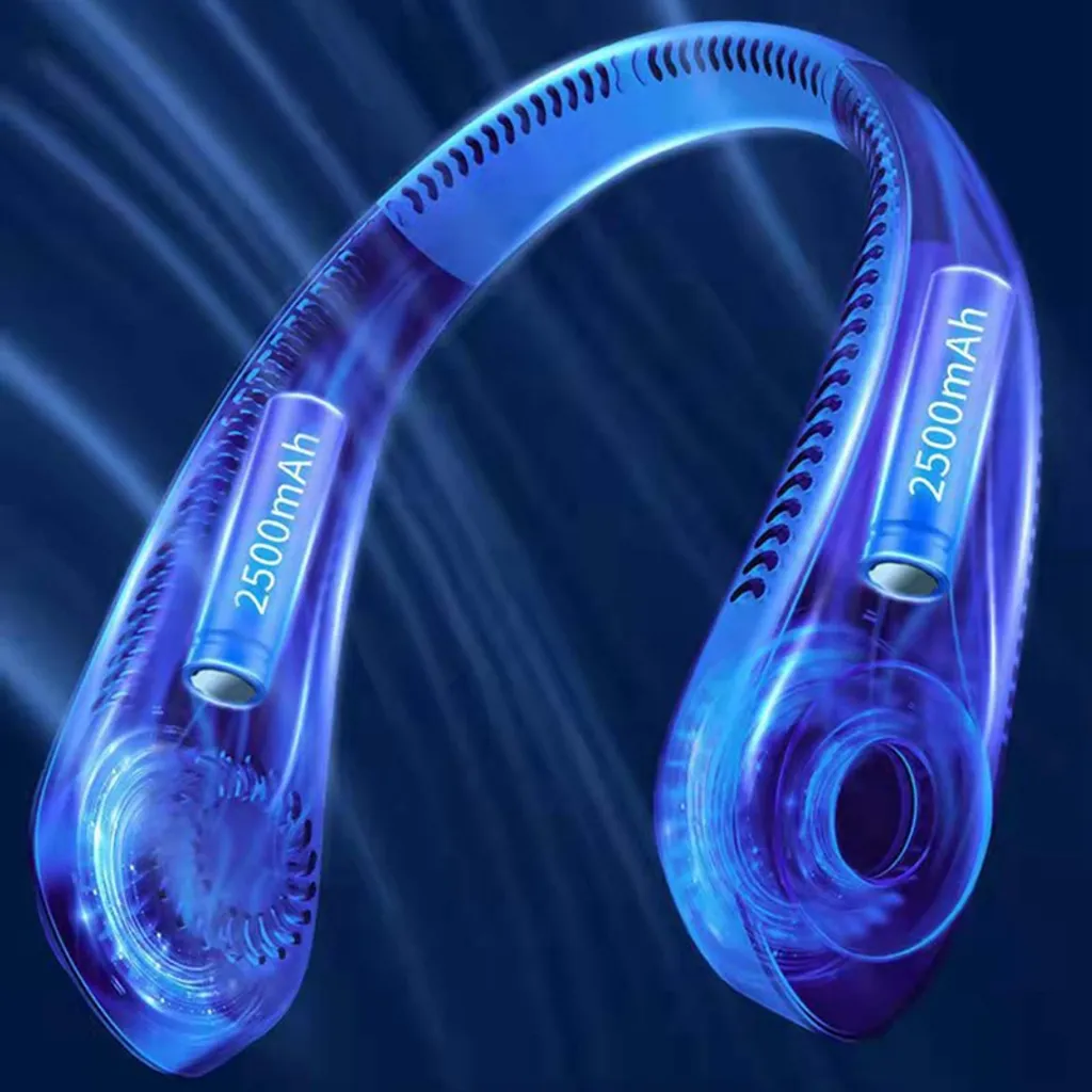 Flexibler Halsventilator, Leiser Blattloser Sportventilator, USB Drehbarer Nackenkühler Zum Aufhängen Für Outdoor Sportarten, Weiß 8 Flexibler Halsventilator, Leiser Blattloser Sportventilator, USB Drehbarer Nackenkühler Zum Aufhängen Für Outdoor Sportarten, Weiß – Bild 8