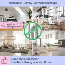 Klarstein Mobiles Klimagerät Ohne Abluftschlauch - Luftkühler Mit Wasser Ventilator Luftbefeuchter Luftreiniger Funktion - 6L Wassertank - Air Cooler Klimaanlage Mobil Mit Fernbedienung - Schwarz -Unold Store e204f04b83667dfbeac5803e81958c99