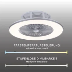 Selltec LED Deckenlampe Ventilator AIR 3 Stufen, Dimmbar, Fernbedienung CCT, Wohnzimmer Wohnzimmer, Schlafzimmer, Kinderzimmer 14646055 -Unold Store e25843f14a7d4394580c25140a6858da