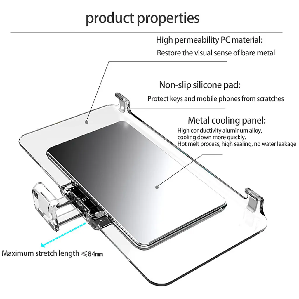 Universal Handy Wasserkühlung Kühler Gaming Phone Wasserkühler Einstellbarer Tragbarer Lüfterhalter 8 Universal Handy Wasserkühlung Kühler Gaming Phone Wasserkühler Einstellbarer Tragbarer Lüfterhalter – Bild 8