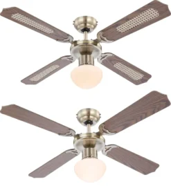 Globo Lighting VENTILATOR Metall Altmessing, Blade Turnable, Zugschalter Kette, Max. Motorleistung 50W, Optimale Raumnutzung 15m², Abkühlung, Aufheizen, Geschwindigkeitsstufen 115/185/235 RPM, ø: 1066mm, H: 415mm, Exkl. 1x E27 60W 230V 29 Globo Lighting VENTILATOR Metall Altmessing, Blade Turnable, Zugschalter Kette, Max. Motorleistung 50W, Optimale Raumnutzung 15m², Abkühlung, Aufheizen, Geschwindigkeitsstufen 115/185/235 RPM, ø: 1066mm, H: 415mm, Exkl. 1x E27 60W 230V -Unold Store edb57143a347b43c813a04c1742aa586