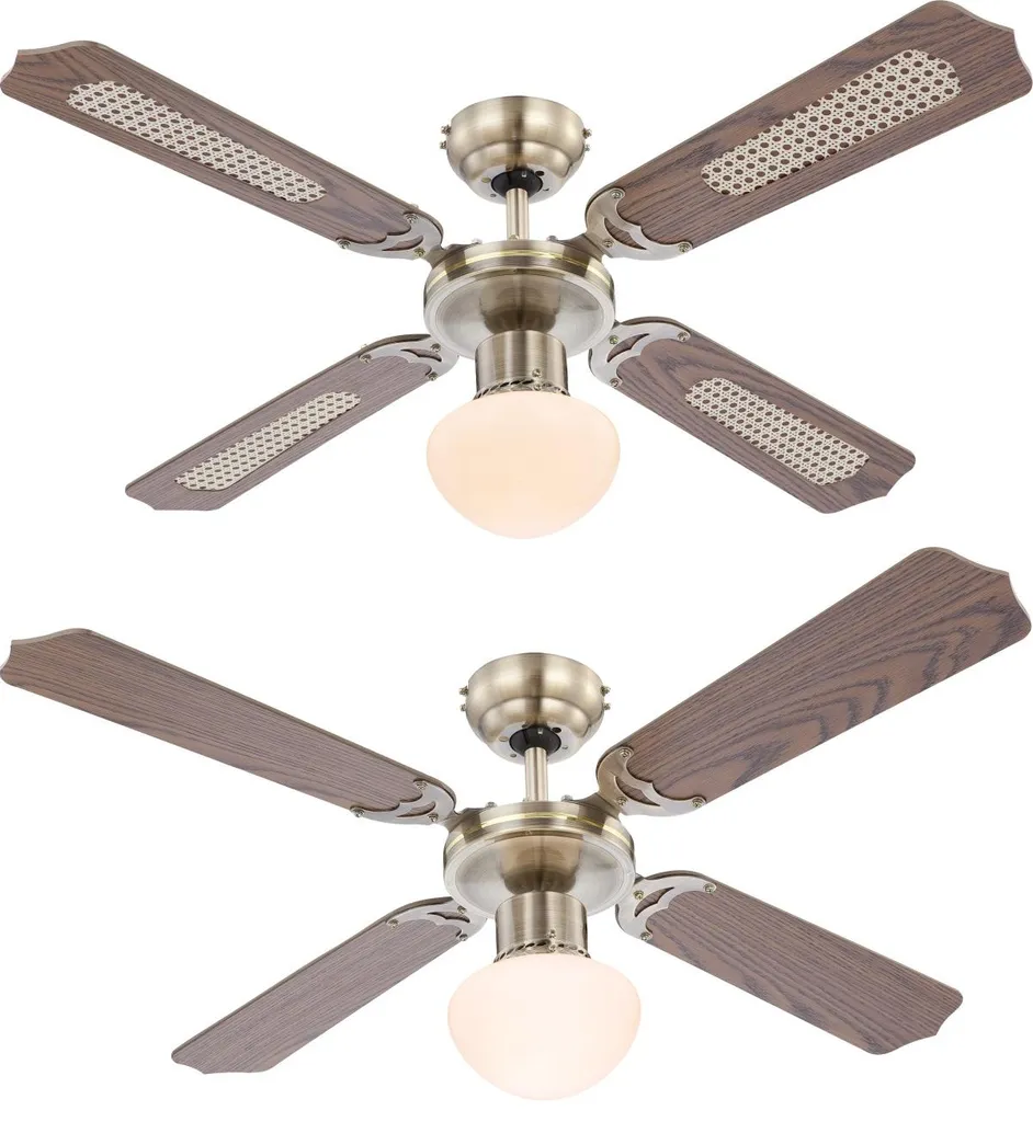 Globo Lighting VENTILATOR Metall Altmessing, Blade Turnable, Zugschalter Kette, Max. Motorleistung 50W, Optimale Raumnutzung 15m², Abkühlung, Aufheizen, Geschwindigkeitsstufen 115/185/235 RPM, ø: 1066mm, H: 415mm, Exkl. 1x E27 60W 230V 14 Globo Lighting VENTILATOR Metall Altmessing, Blade Turnable, Zugschalter Kette, Max. Motorleistung 50W, Optimale Raumnutzung 15m², Abkühlung, Aufheizen, Geschwindigkeitsstufen 115/185/235 RPM, ø: 1066mm, H: 415mm, Exkl. 1x E27 60W 230V – Bild 14