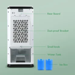 Aigostar Air Cooler, 3-in-1 Mobiles Klimagerät Ohne Abluftschlauch Mit Wasserkühlung, Luftkühler Mit Verdunstungskühlung, Ventilator, Luftbefeuchter, 7L Wassertank, Fernbedienung, 12Std Timer, 75W -Unold Store f0e2582b8cb3b55ac3c43311a0422b77