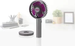 Unold 86620 Breezy II Handventilator Magnetisch Standfuß Spiegel 4W 5-stufig -Unold Store f21f8ddfdd9b334276781d411afe9796