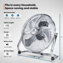 AERSON Bodenventilator 100W 40cm Windmaschine Tischventilator Ventilator Standventilator -Unold Store f2446f2230a7afdc542d32f233454570