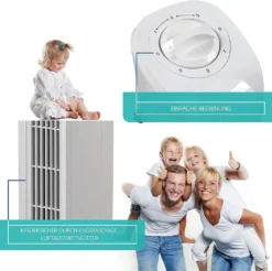 JUNG TVE21 Ventilator 76cm Weiss - Leise Turm-lüfter Lautstärke Max 48dbA, Turmventilator ENERGIESPAREND 0,05 KW/h,3 Stufen,75° Oszillierend Drehend [Energieklasse A+] -Unold Store f5e2b08482d616df9d0a3eea8216b182