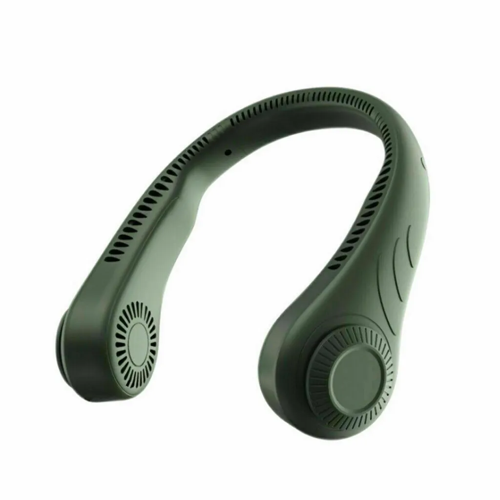 Tragbarer Mini Fan Nackenbügel Klingenloser Hängender Halsventilator Lazy Neck Hanging Cooler USB Wiederaufladbar USB, Grün 9 Tragbarer Mini Fan Nackenbügel Klingenloser Hängender Halsventilator Lazy Neck Hanging Cooler USB Wiederaufladbar USB, Grün – Bild 9