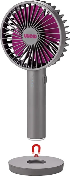 Unold 86620 Breezy II Handventilator Magnetisch Standfuß Spiegel 4W 5-stufig -Unold Store fd9859a3638a8b4172b97e572b01fe83