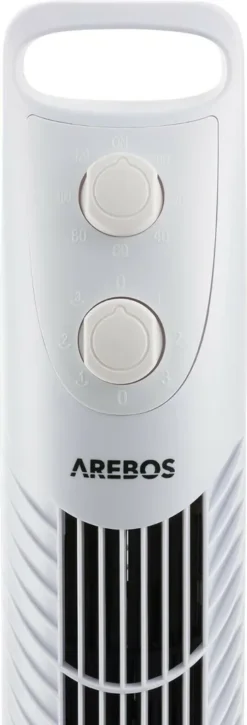 AREBOS Turmventilator Mit Timer, 40 Watt, 75°-Oszillation, Ventilator Mit 3 Geschwindigkeitsstufen, , Weiß 21 AREBOS Turmventilator Mit Timer, 40 Watt, 75°-Oszillation, Ventilator Mit 3 Geschwindigkeitsstufen, , Weiß -Unold Store fe629584e3571c4d98fe2c845efa80f0